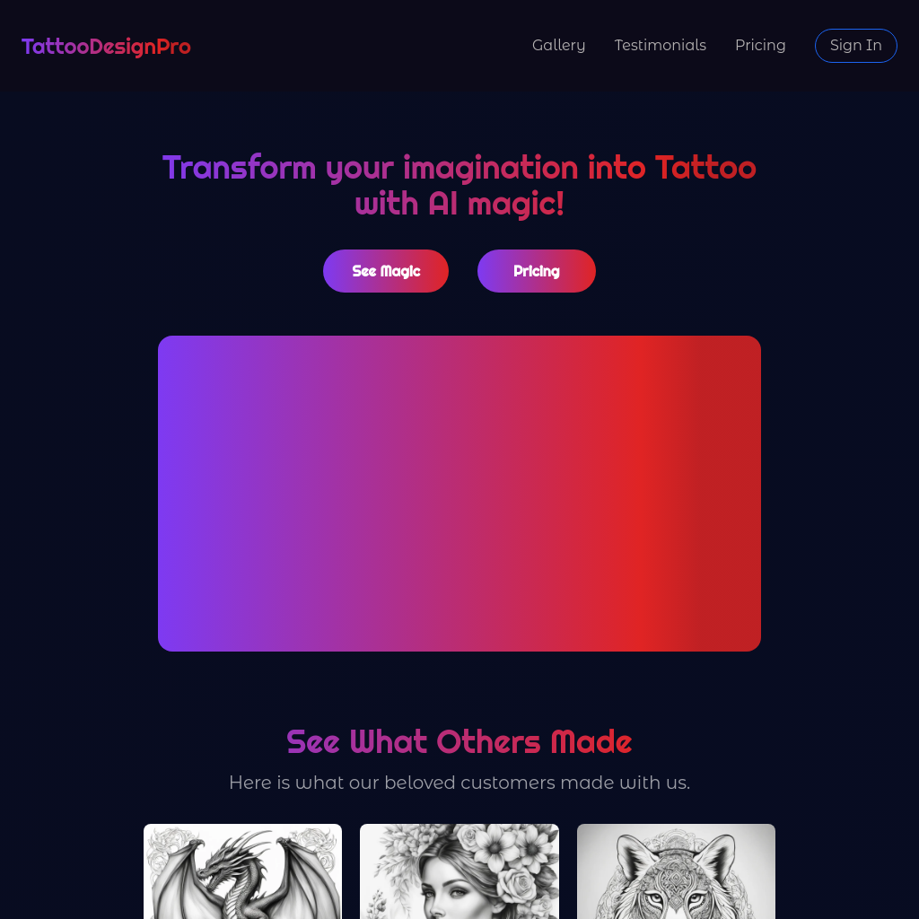 Tattoo Design Pro | Create Stunning Tattoos with AI Magic!