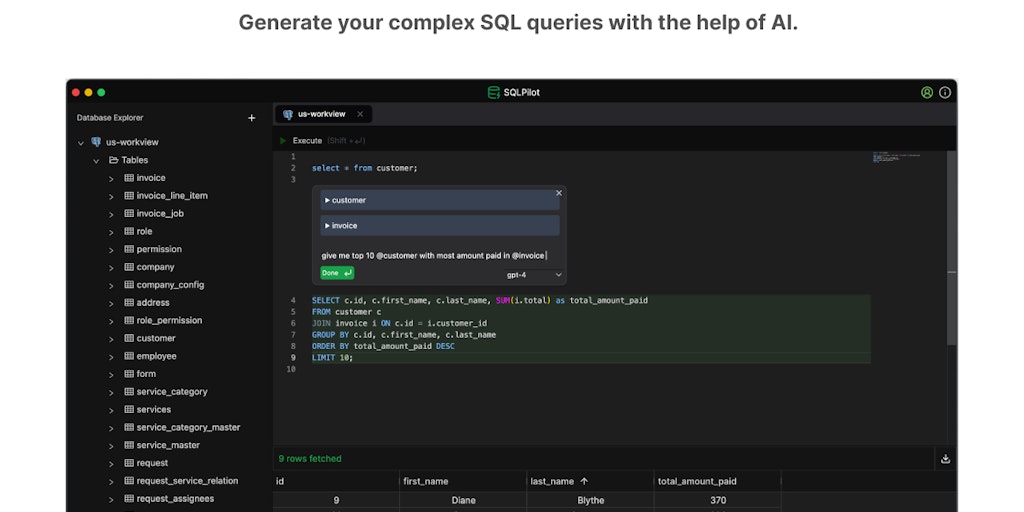 SQLPilot - Editor de SQL con IA