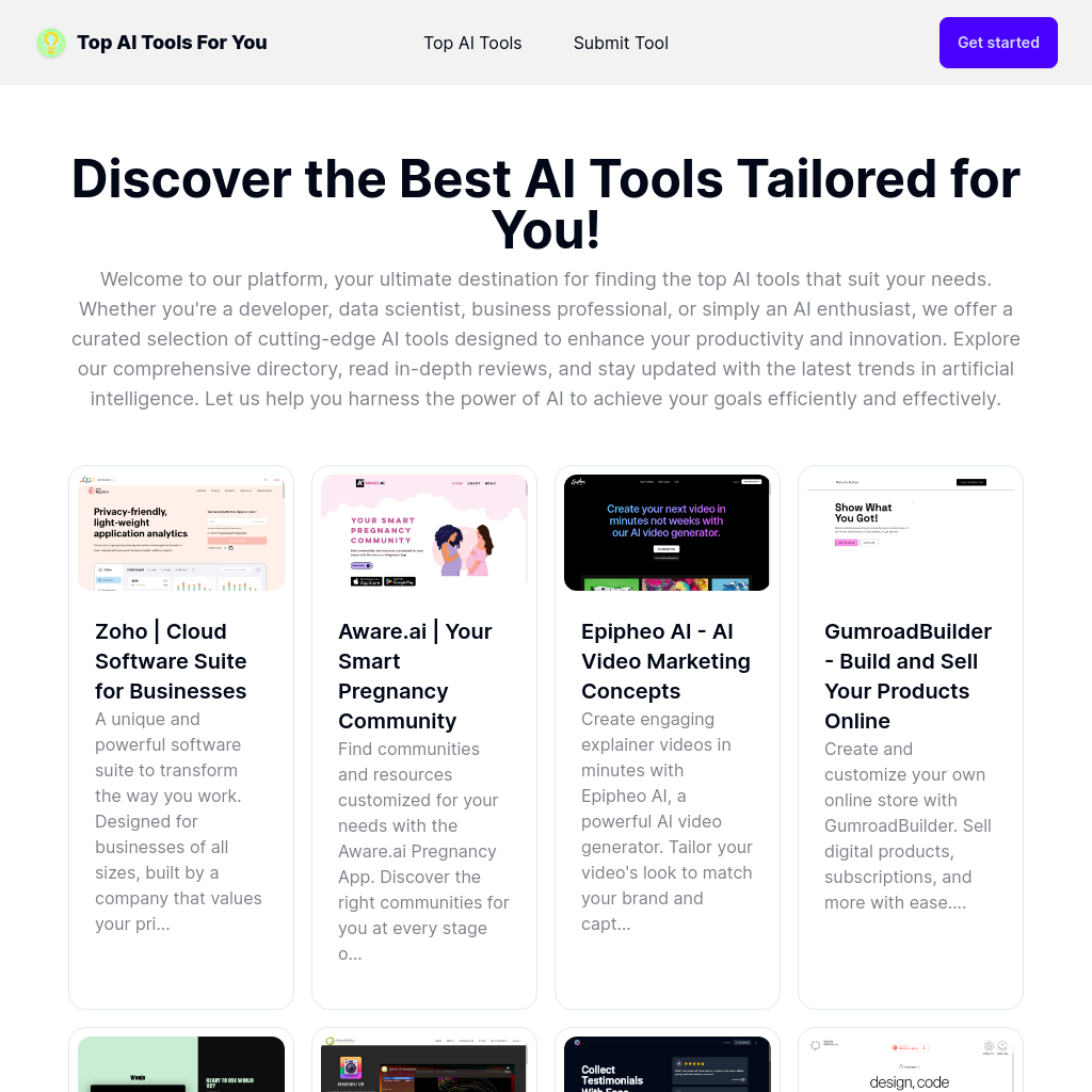 Discover the Best AI Tools For You | TopAI4U