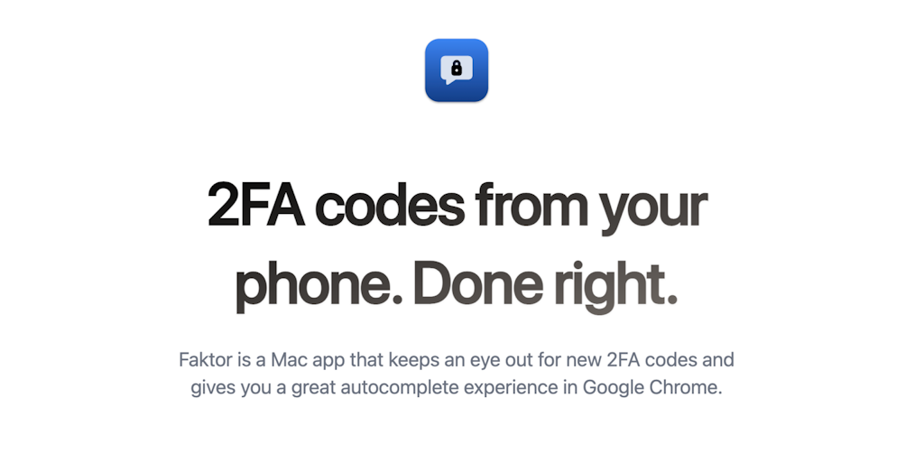 Faktor - Autofill 2FA Codes for Chrome | GetFaktor