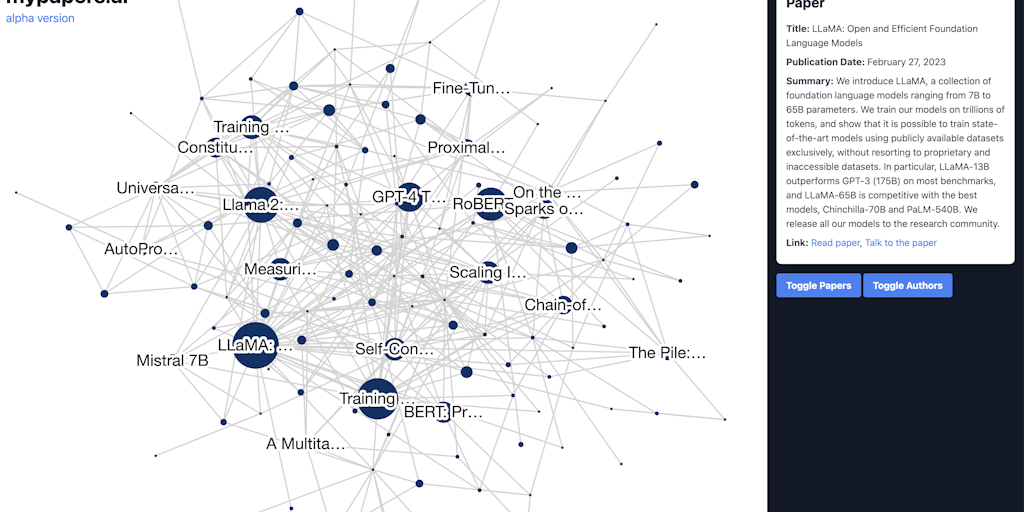 mypapers.ai - Visualizing LLM Papers and References