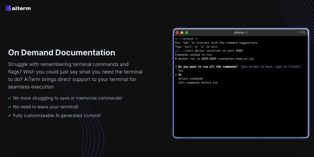 AiTerm: Asistente de Terminal con IA - comandos ejecutables con lenguaje natural