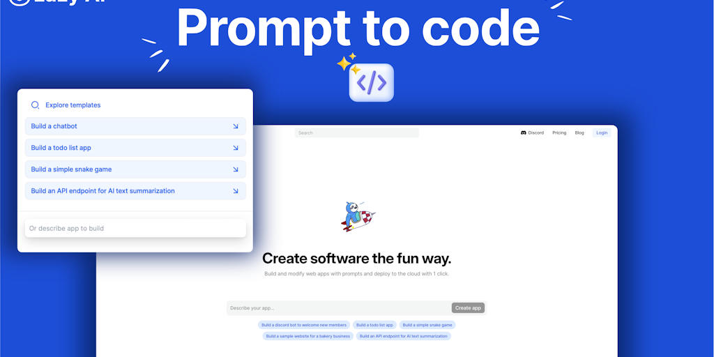 Lazy AI - Build Web Apps with Prompts and Deploy to the Cloud