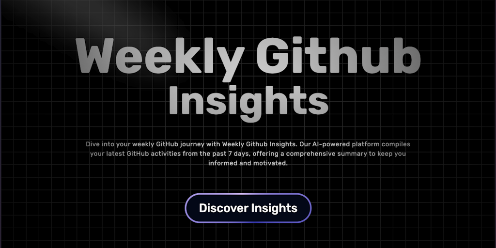 Weekly Github - Dive into your weekly GitHub journey