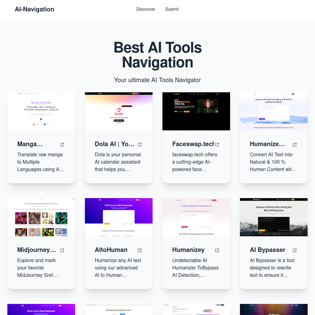 AI Navigation - Seu Navegador Definitivo para Ferramentas de IA