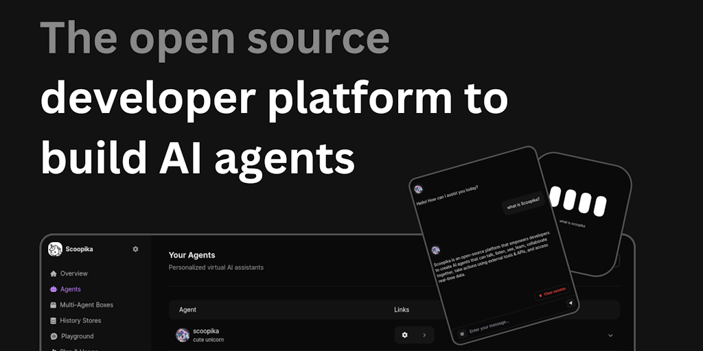 Scoopika - Build AI Assistants for Your App | Open-Source Developer Platform