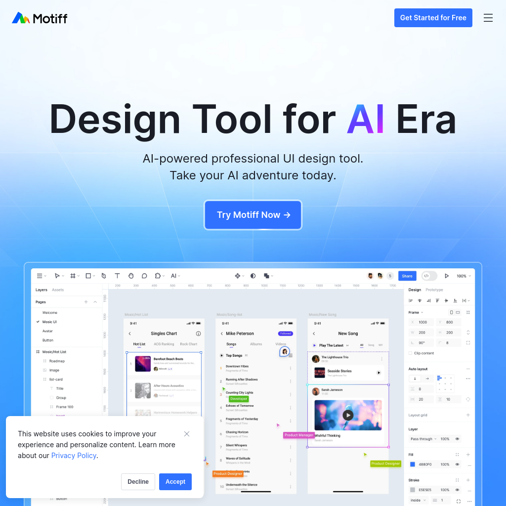 Motiff: AI-powered Professional Design Tool