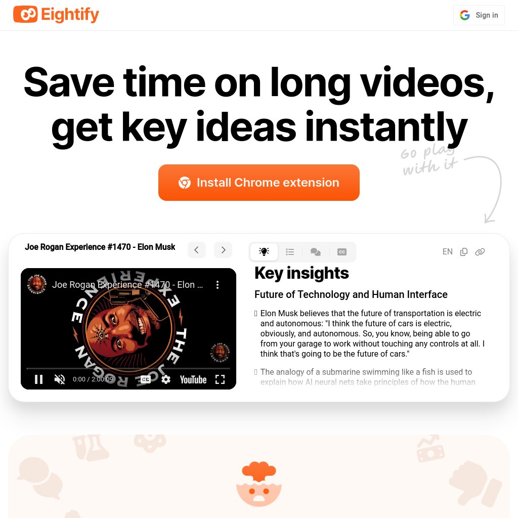 Eightify - YouTube Summaries with AI