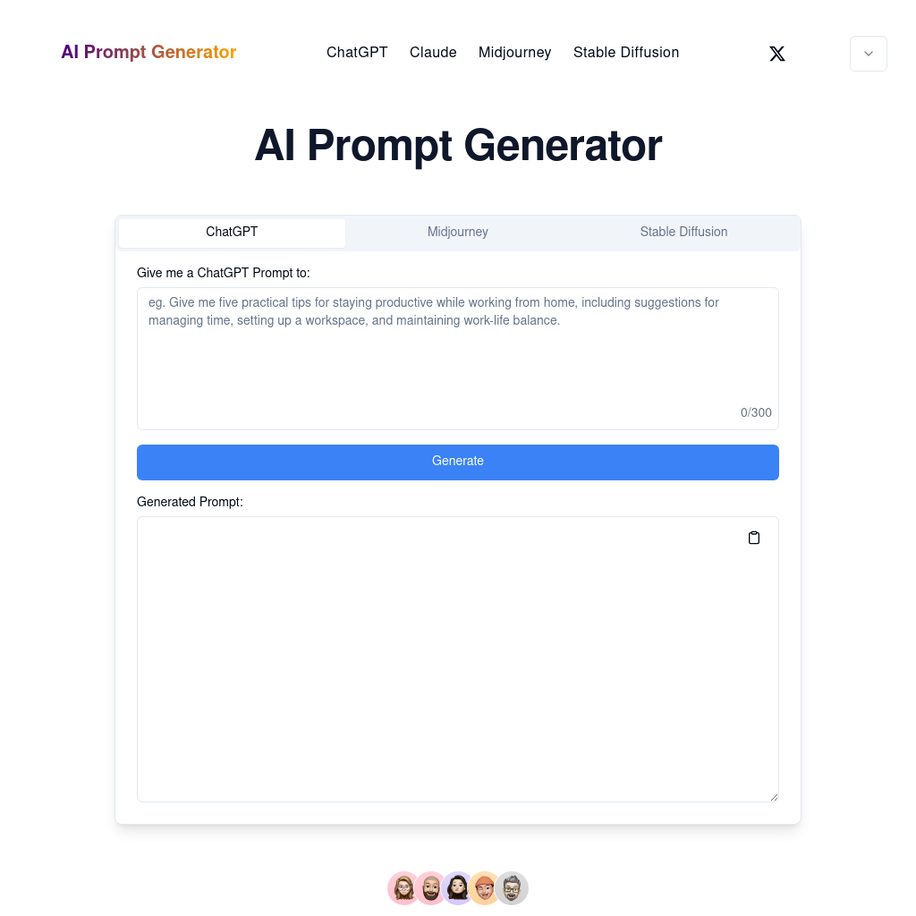 Generador de Prompts de IA: Optimiza tus Prompts para ChatGPT, Claude, Midjourney y más