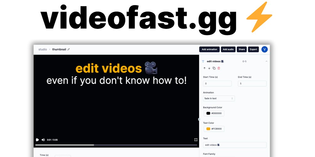 VideoFast: Videobearbeitung leicht gemacht | Online Video Editor