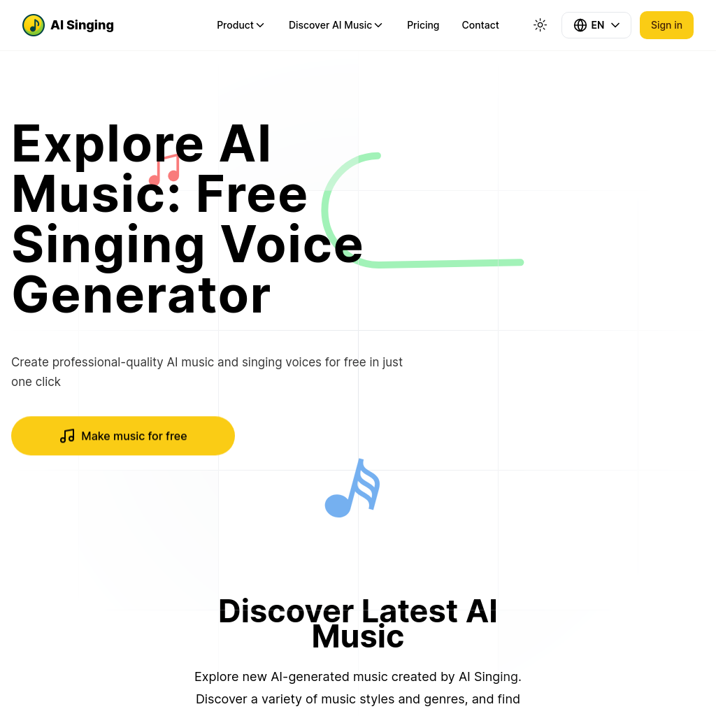 Free AI Music & Singing Voice Generator Online | AI Singing