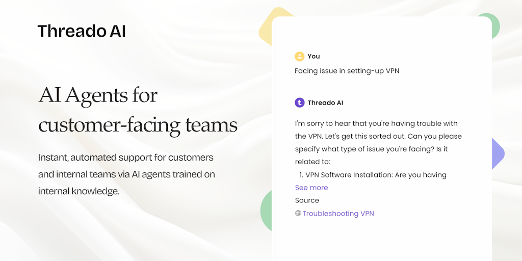 Threado AI | 고객 지원 팀을 위한 AI 에이전트