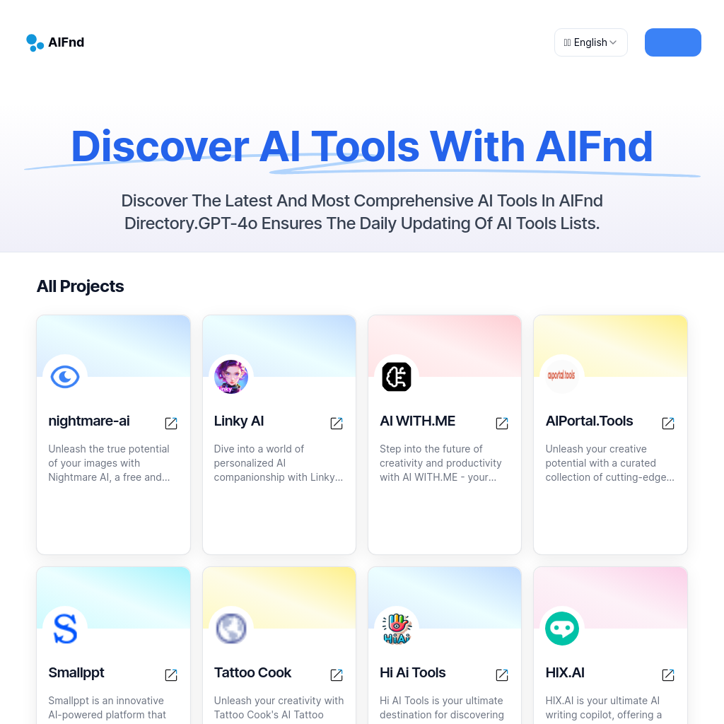 AIFnd.net: Entdecken Sie die neuesten und besten KI-Tools