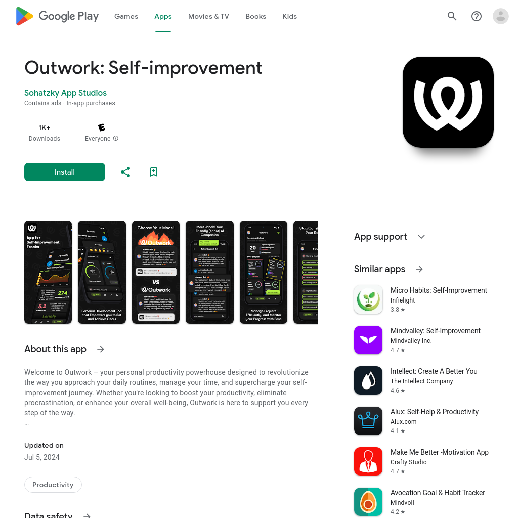 Outwork: The Ultimate Self-Improvement App