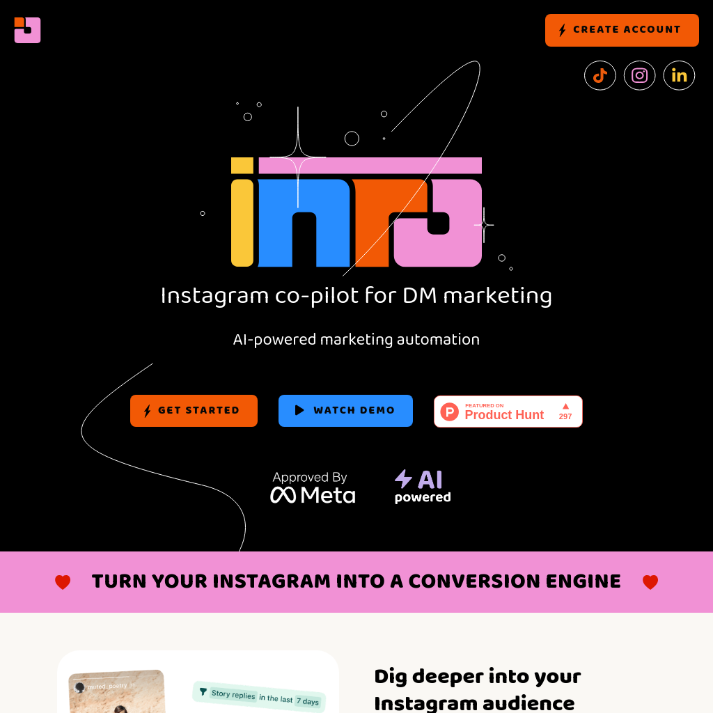 Inrō - Your Instagram Co-Pilot for DM Marketing | AI-Powered Marketing Automation