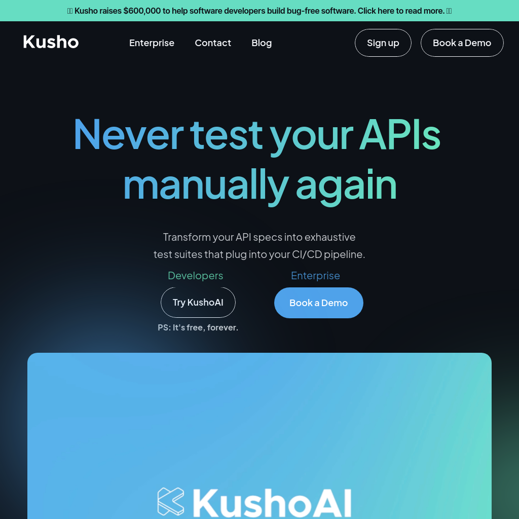 Kusho - Fastest API Testing with AI