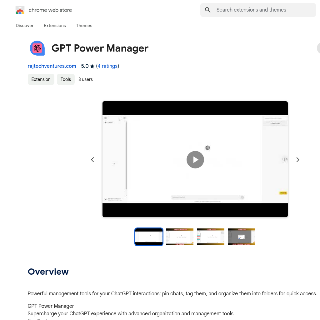 GPT Power Manager - Organize and Manage Your ChatGPT Chats