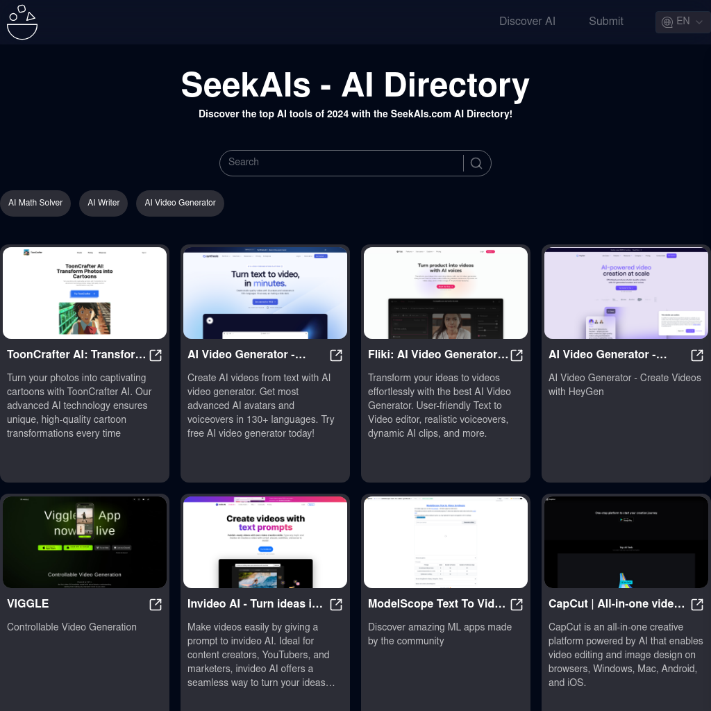 SeekAIs - AI Directory | Find the Best AI Tools