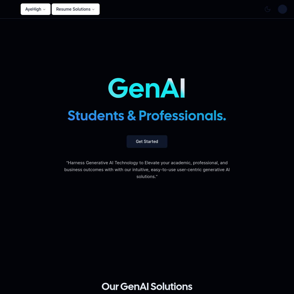 AyeHigh - GenAI Solutions for Students & Professionals