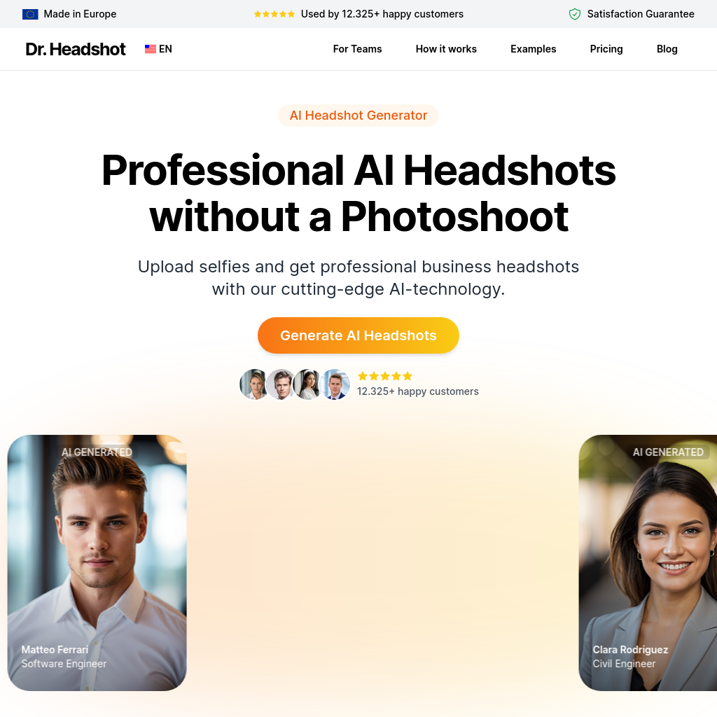 The Professional AI Headshot Generator - Dr. Headshot