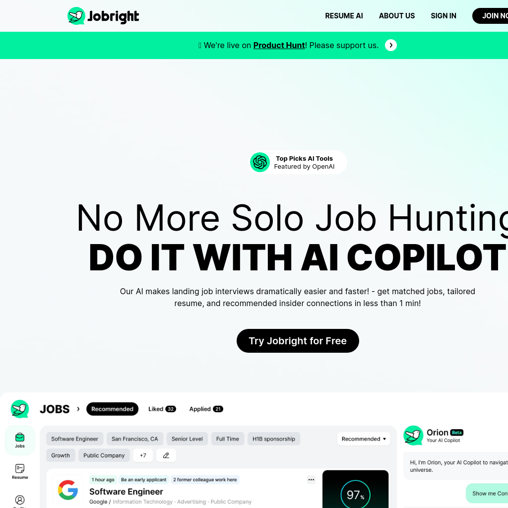 Jobright : Votre Copilote IA pour la Recherche d'Emploi