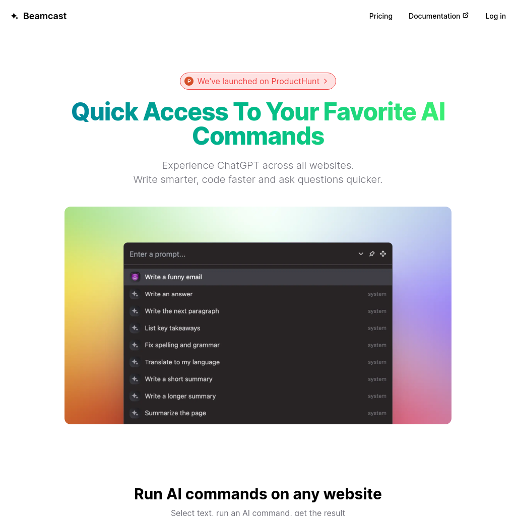 Beamcast - AI-Powered Productivity Tool