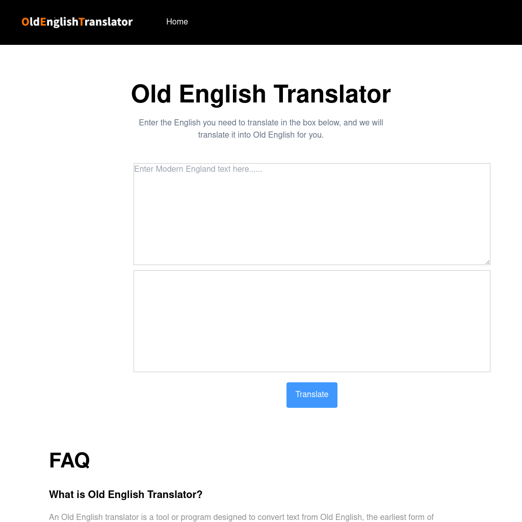 Old English Translator - Translate English to Old English