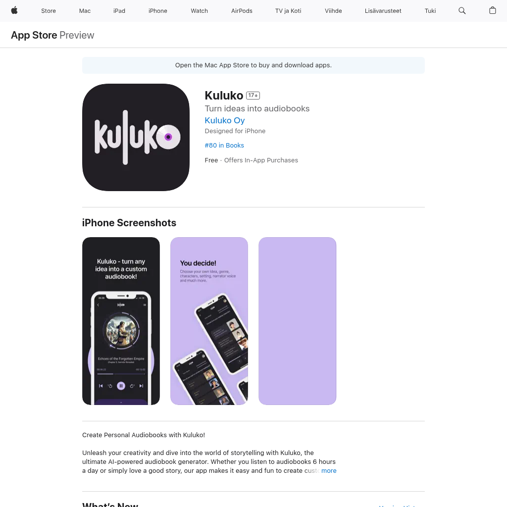 Kuluko - Create Custom Audiobooks with AI