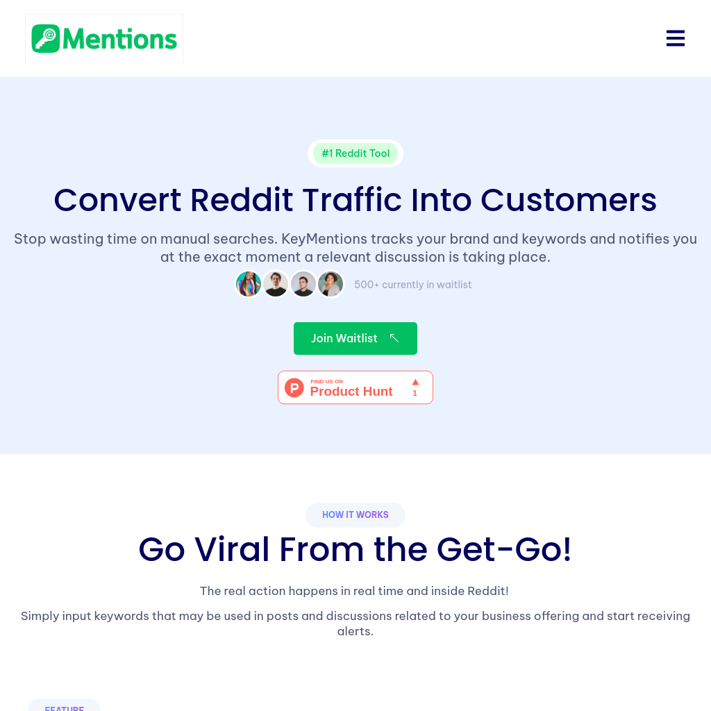 Outil de surveillance Reddit - KeyMentions | Suivez les mentions et le trafic