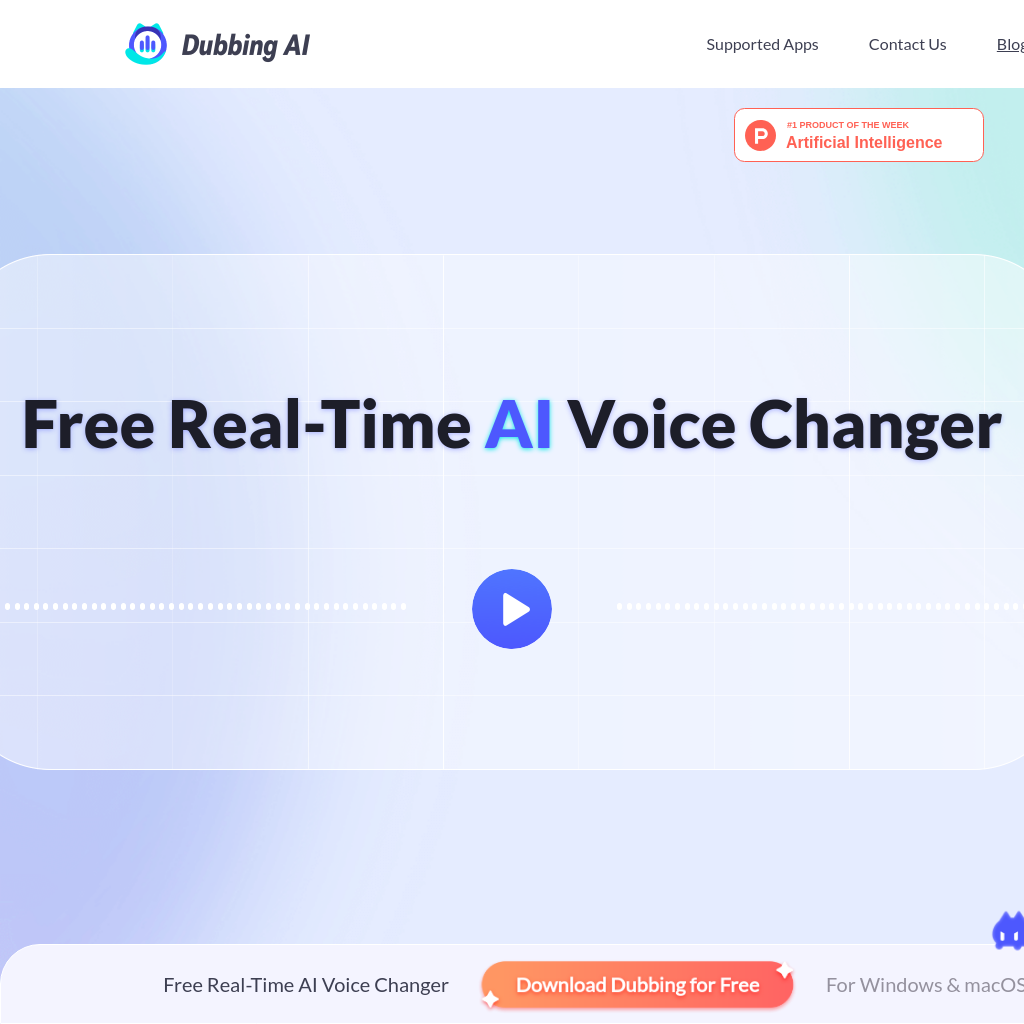 Free Real Time AI Voice Changer | Dubbing AI