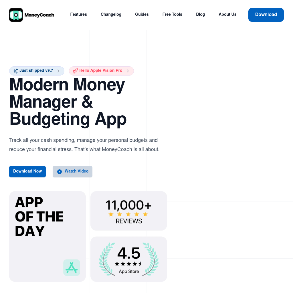 MoneyCoach - Application de gestion d'argent moderne et de budgétisation