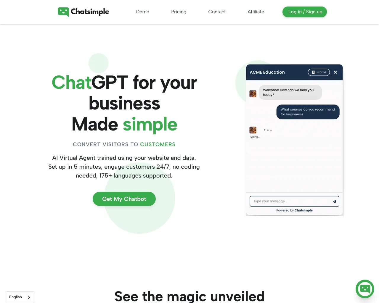 Chatsimple: IA Copiloto para Vendas | Converta Visitantes em Clientes