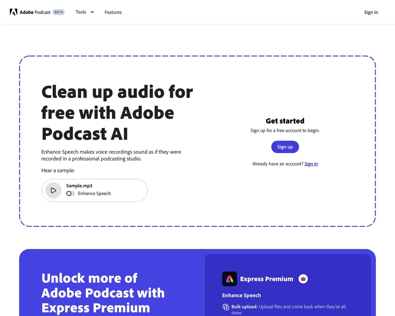 Adobe Podcast 향상된 음성 | 무료 AI 필터로 깨끗한 음성 녹음