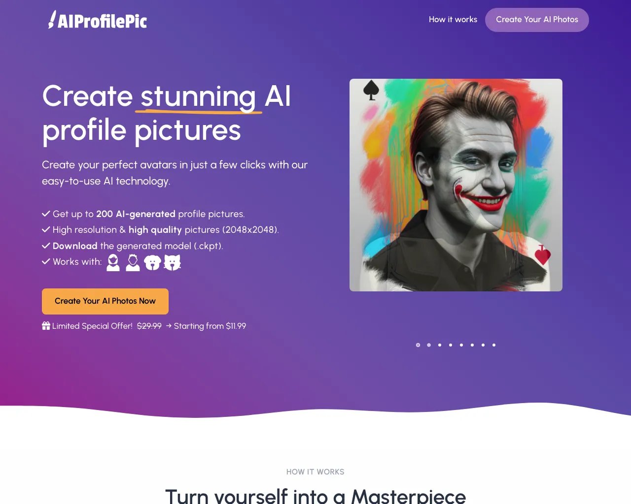 PFPMaker : Créateur de photo de profil gratuit - Générer votre PFP avec l'IA