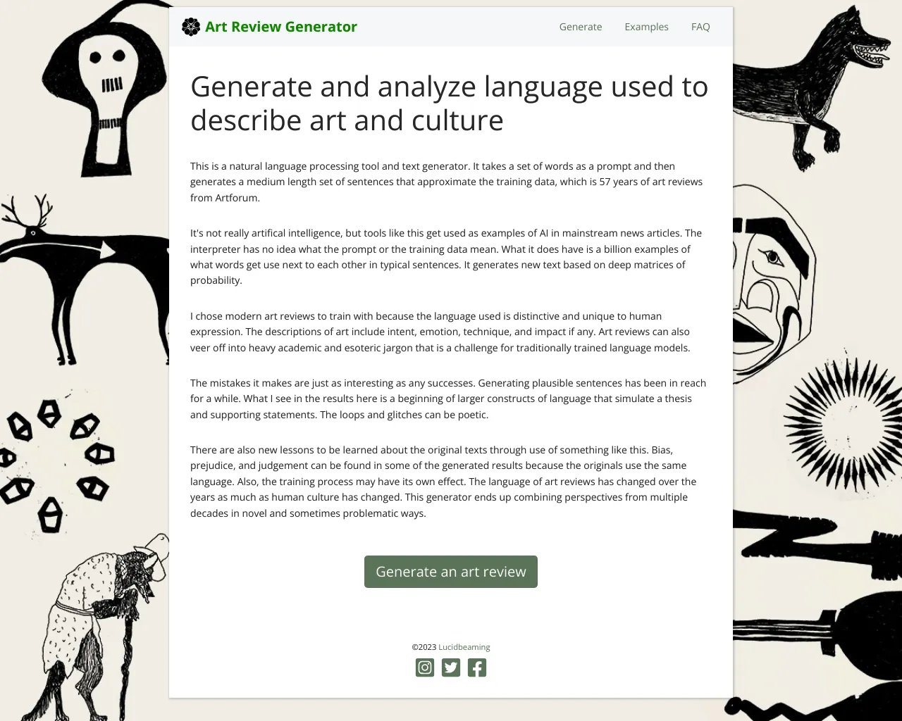 Art Review Generator: Générateur de critiques d'art