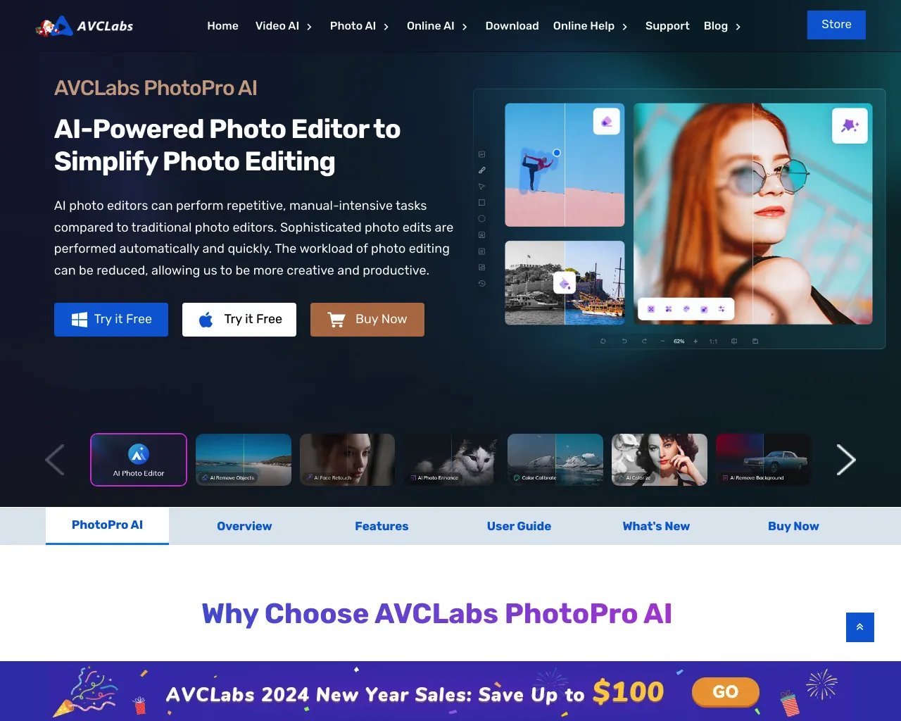 AVCLabs PhotoPro AI: 照片编辑器，增强照片的每个细节