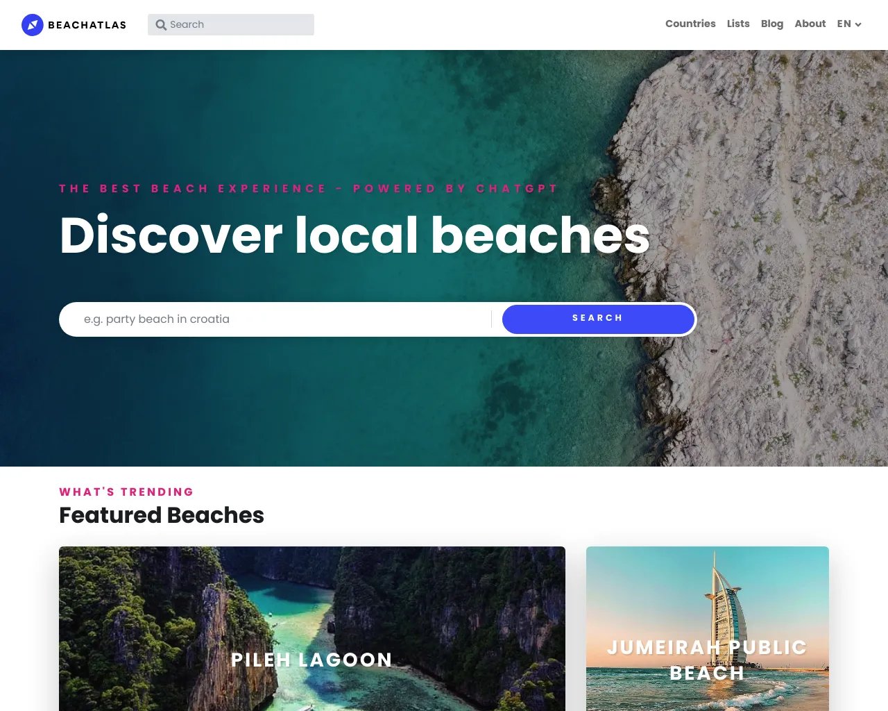 Discover Top Beaches Worldwide with BeachAtlas - Your Ultimate Beach Guide