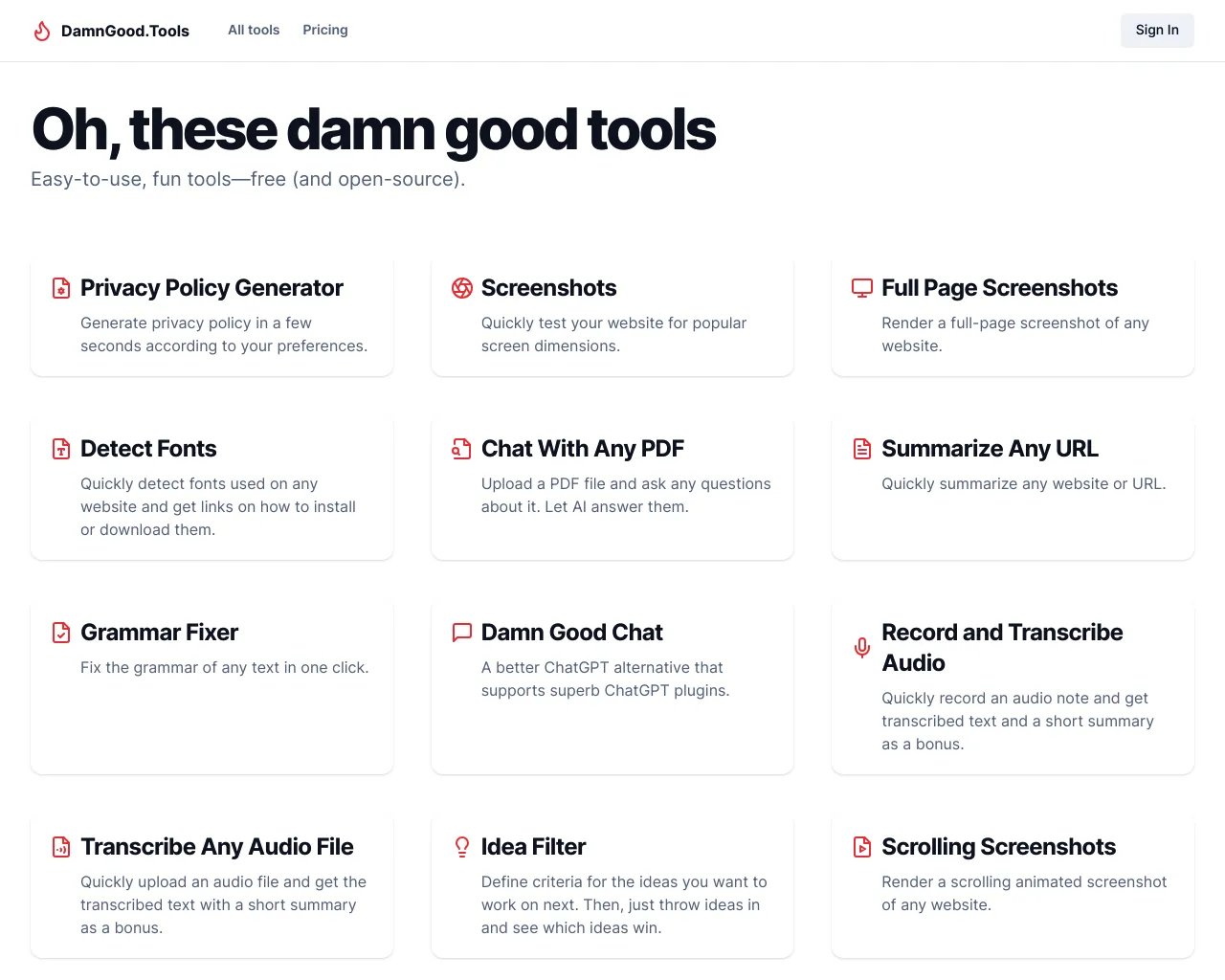 Oh, these damn good tools