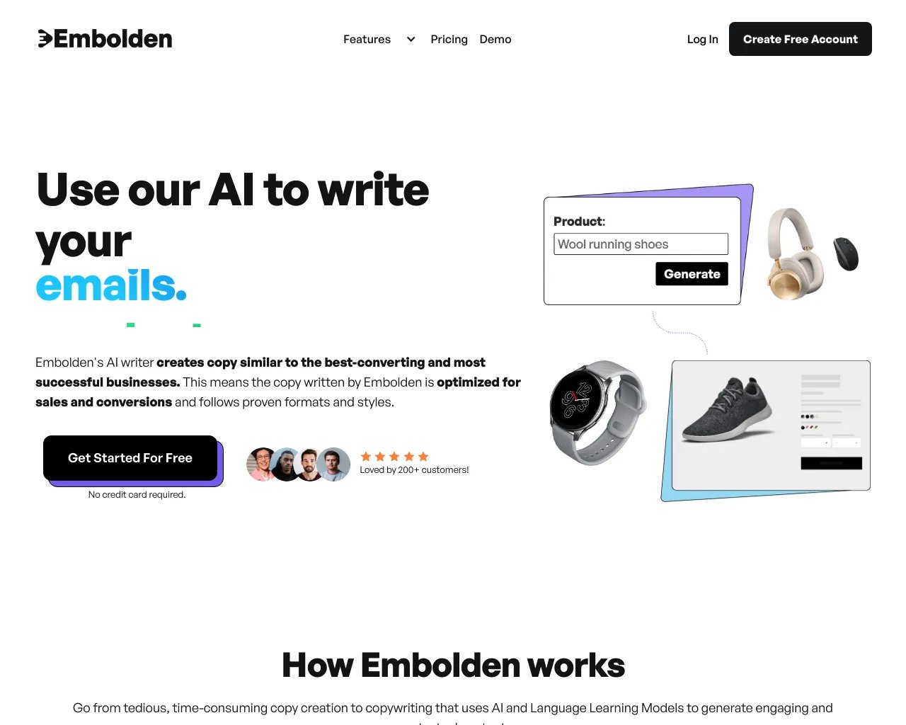 Embolden - AI 創作工具，助攻電商文案