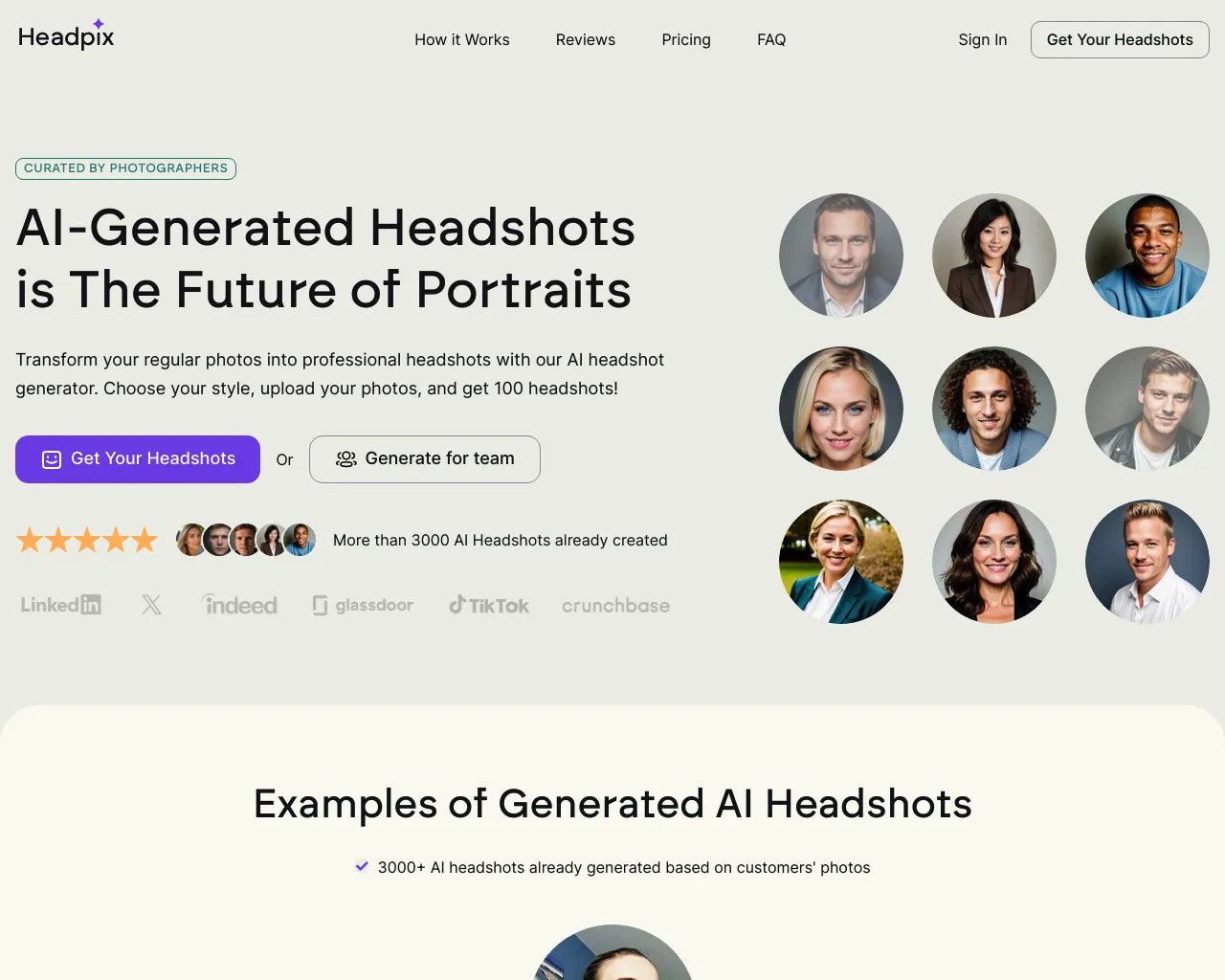 AI 頭像生成器 - Headpix 的專業照片