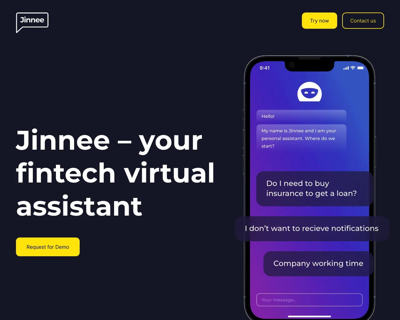 Jinnee para Fintech: Assistente Virtual para seu Negócio