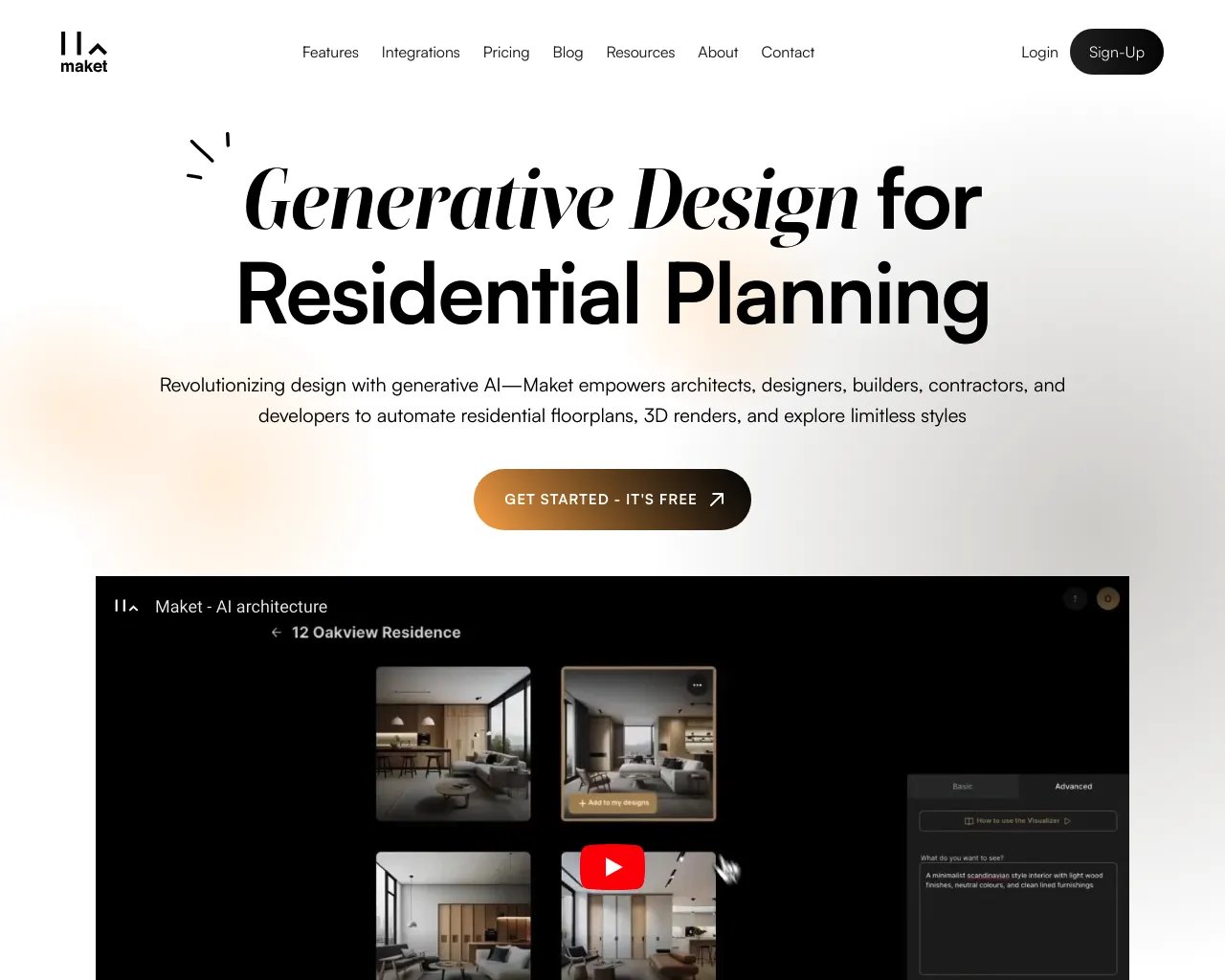 Maket: Design de Arquitetura Generativo | Software de Design Residencial