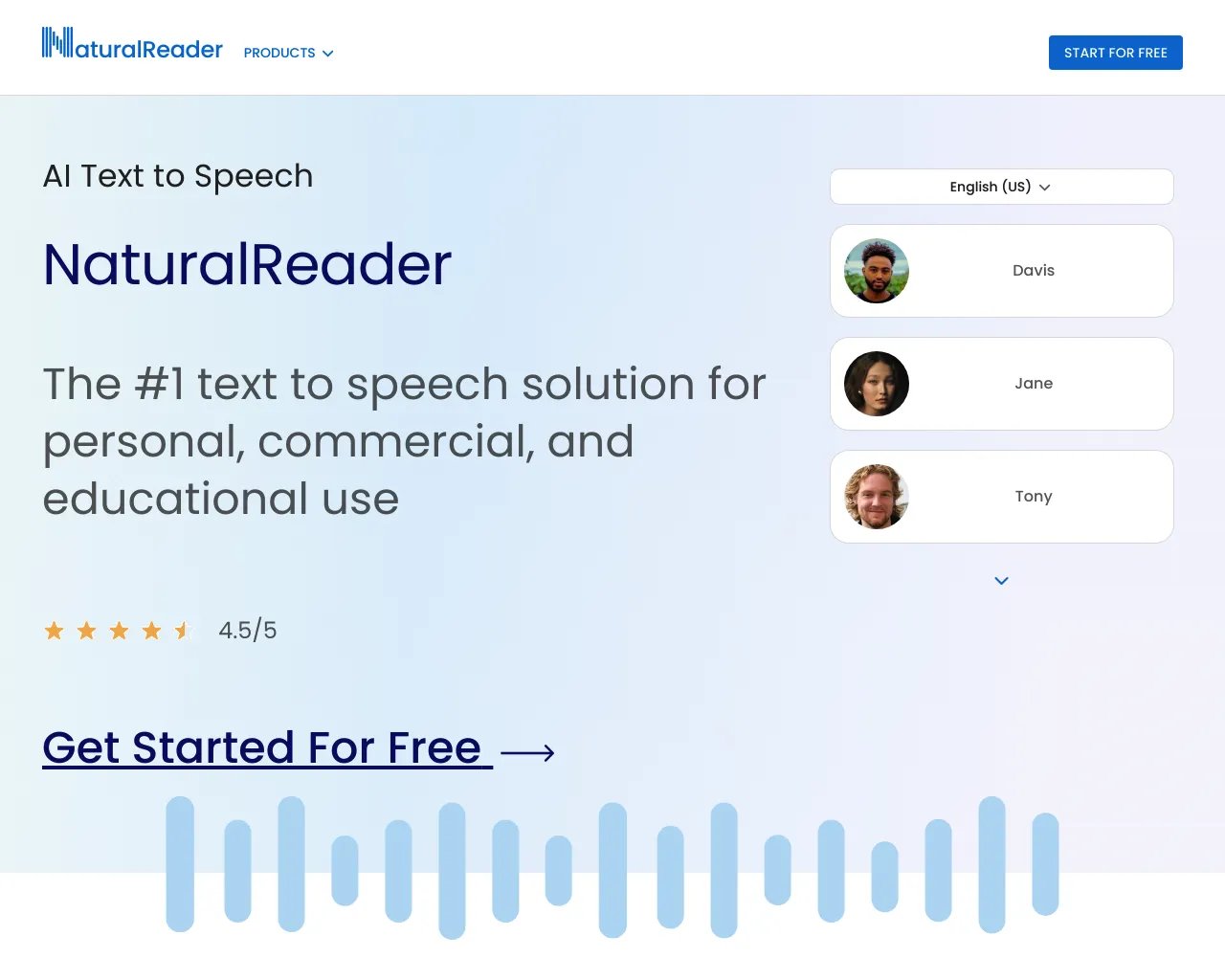 AI Voices - NaturalReader Home