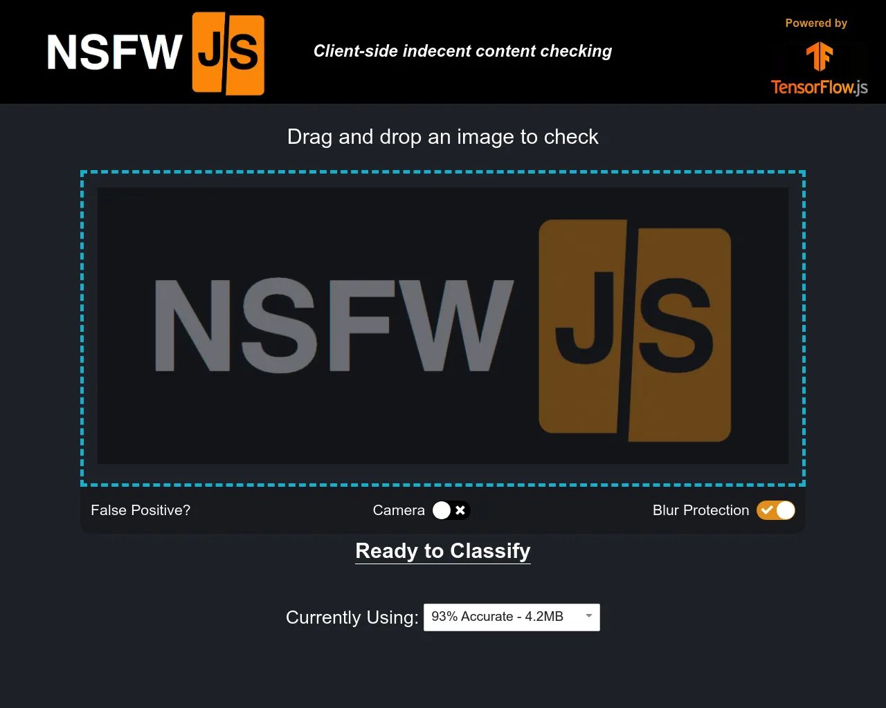 NSFW JS - Identify Unseemly Images in the Client's Browser