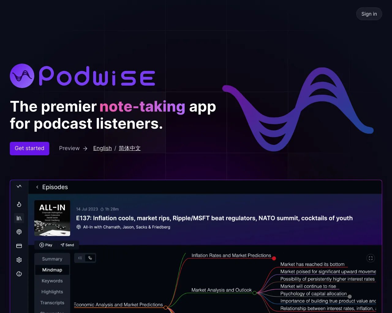 Podwise: ポッドキャスト知識を10倍速で - ポッドキャスト愛好家のための知識管理ツール