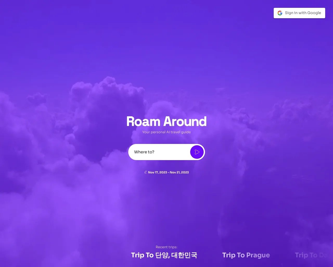 Roam Around - Planificateur de Voyage IA ultime