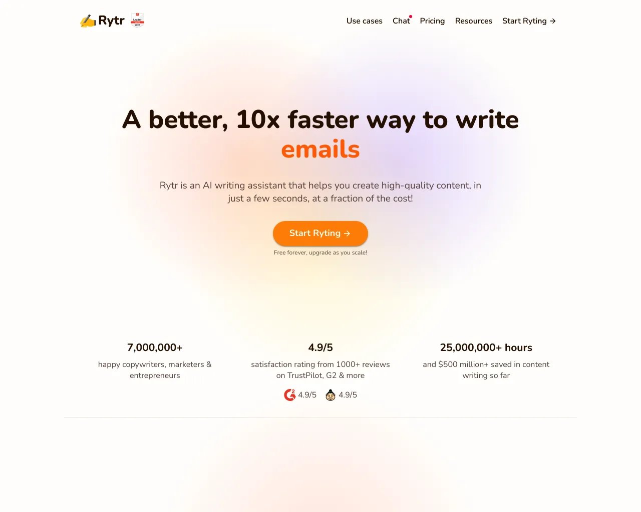 Free AI Writing Assistant | Rytr