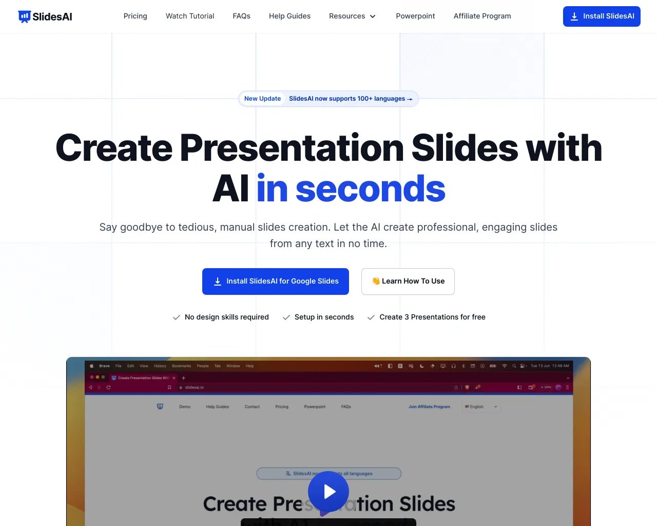 SlidesAI: Create Presentations with AI in Seconds