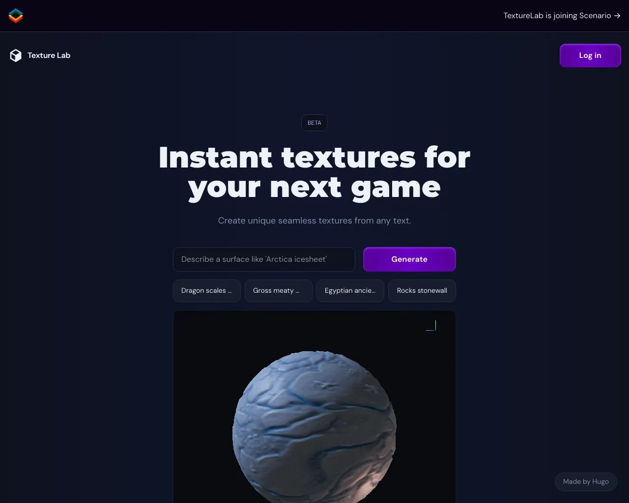 TextureLab : Textures 3D instantanées et uniques pour votre prochain jeu