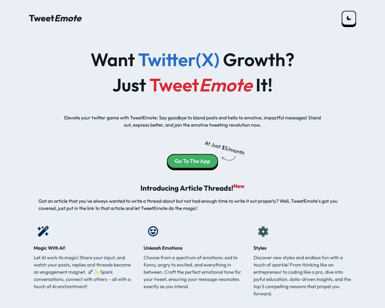 TweetEmote | AI 驅動的推文助手